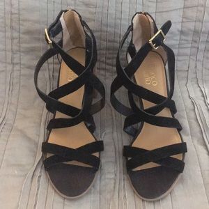 Franco Sarto strappy block heel sandals, size 8.5